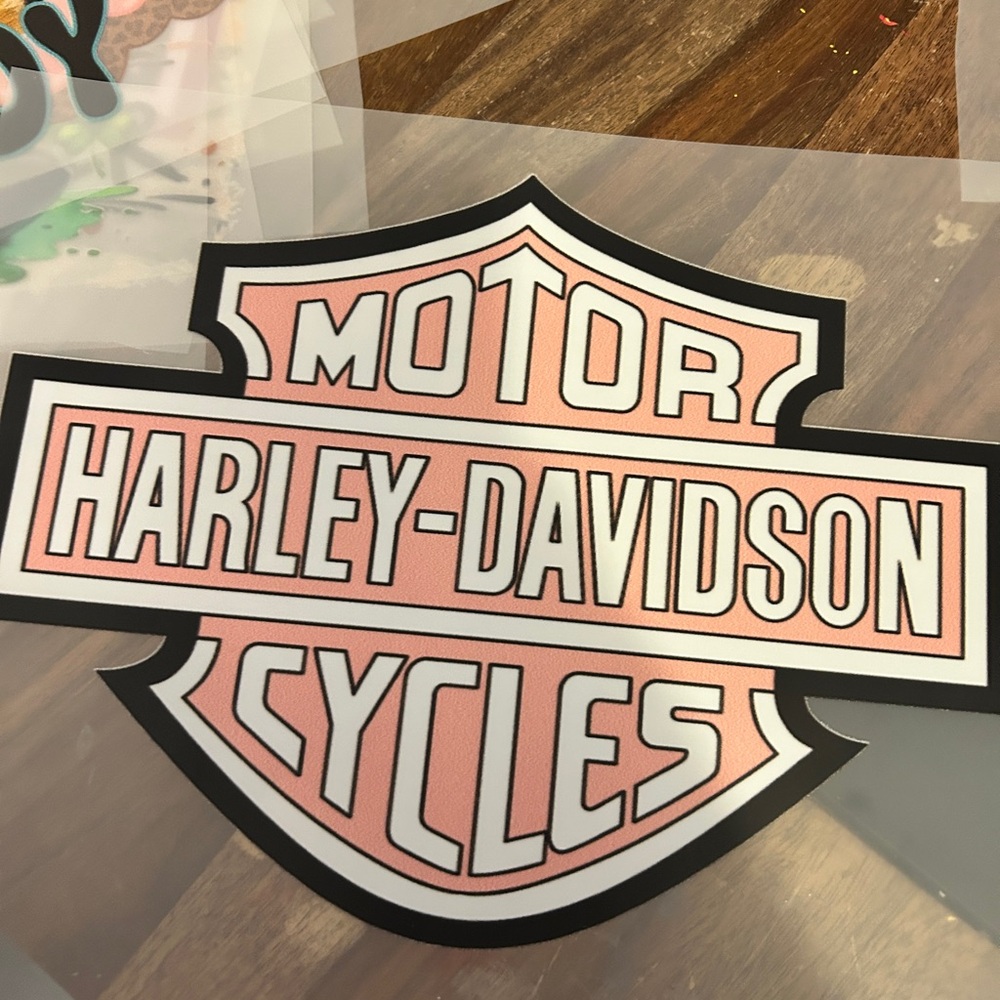 Harley-Davidson Pink and Black Shield Sticker